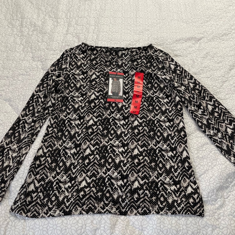 Mario Serrano- Crew Neck Long Sleeve Top